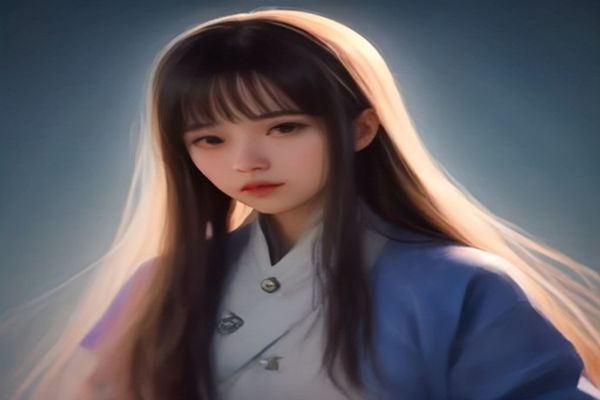 《富家女姐姐》尾巴动漫作品封面，豪门千金女主角与男主角浪漫相遇场景插画